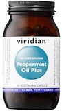 Viridian Peppermint Oil Plus (List máty peprné, kořen zázvoru, kmínové semínko) 90 kapslí