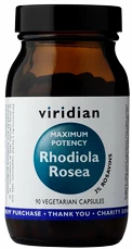 Viridian Rhodiola Rosea (Rozchodnice růžová) Maximum potency 90 kapslí