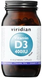 Viridian Vitamin D3 400 IU 90 kapslí